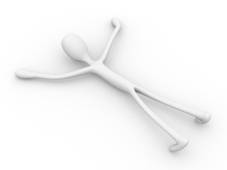 Fototapeta premium Auf dem Boden liegen