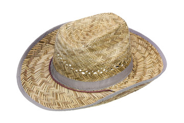Rustic cowboy hat made ​​of straw