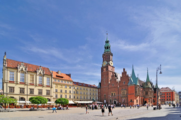 Naklejka premium Market square, Wroclaw, Poland