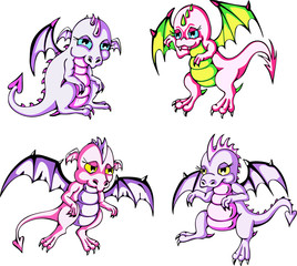 Pink baby dragons