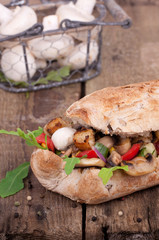 Baguette und Champignon