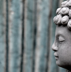 Buddhakopf im Profil