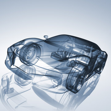 Auto Entwicklung - CAD-Darstellung