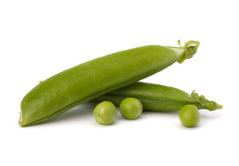 Fresh green pea pod