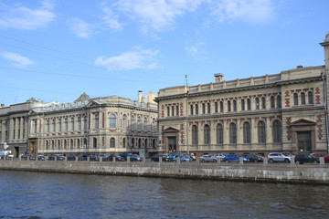 Fototapeta na wymiar Fontanka Embankment. St.Petersburg