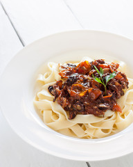 Putanesca tagliatelle
