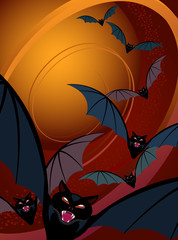 Halloween Background-Bats