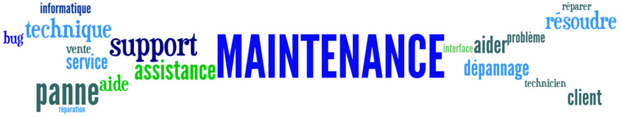 Obraz premium Nuage de mot : Maintenance