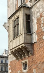 fragment of historical Town Hall tower in Krakow