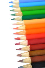 Fototapeta premium Colorful pencils isolated on white background