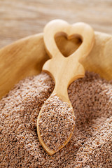Lovage Seeds, Ajwain Seeds, Carom Seeds in wooden plate with hea
