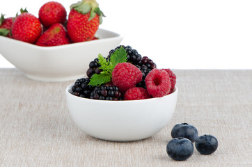 Bowl of berries fruits