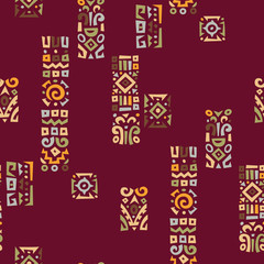 Ethnic African geometrically typical pattern - 44296216