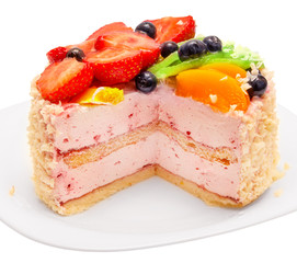 Cake isolated on white background