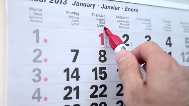 Termindruck und Markierung im Kalender