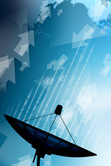 Satellite dish transmission data