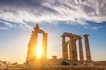 Rolgordijnen Ruïnes van de Poseidon-tempel © sborisov