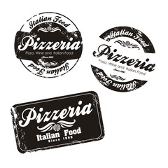 pizzeria labels - obrazy, fototapety, plakaty