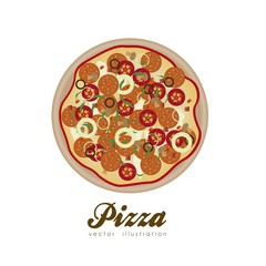 illustration of a pepperoni pizza