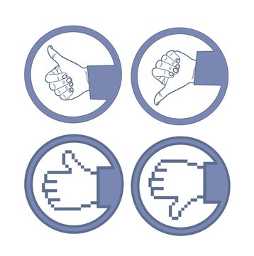 hand with thumb up and down