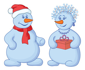 Snowballs with a gift box