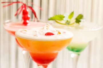 cocktails in the bar