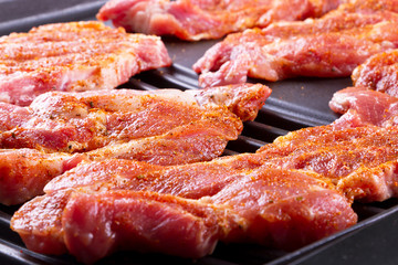 Obraz na płótnie Canvas Steak meat grilled on barbecue