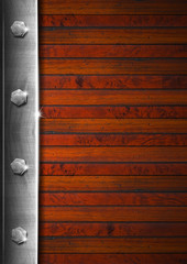 Vintage Wooden and Metal Background