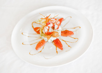 shrimp salad on a plate