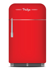 Red retro fridge