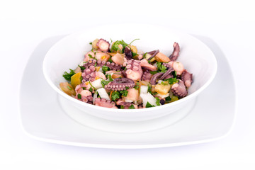 Octopus salad.