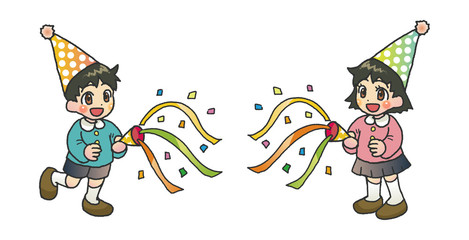子どもとクラッカー
