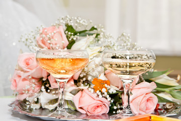 Champagne on wedding