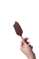 Female hand with ice cream.