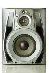 front view of a speaker on pure white background