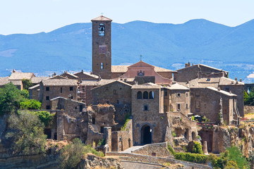 Panoramic view of Civita di Bagnoregio. Lazio. Italy.