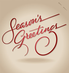 'season's greetings' hand lettering (vector) © letterstock