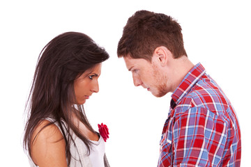 couple head to head in an argument