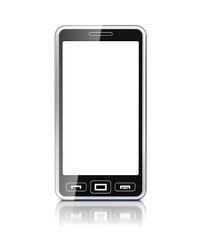3d mobile phone isolated on white background