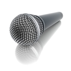 3d microphone on mirror floor