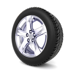 Fototapeta premium 3D tire isolated on white background