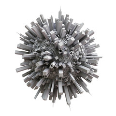 3d city globe