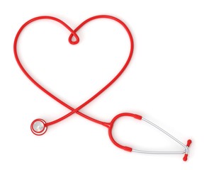 3d heart-shaped stethoscope