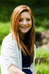 Happy Young Girl Smiling