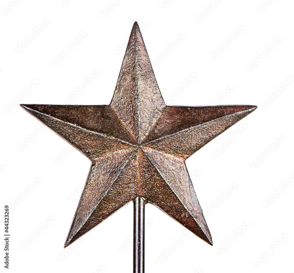 Wall mural rustic christmas star tree topper