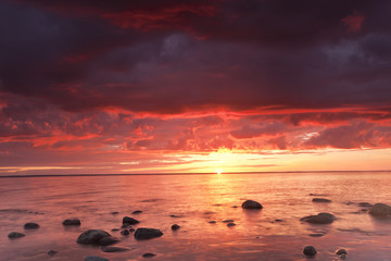 Beautiful sunrise, southern of Sweden, Kalmar sund © Henrik Larsson