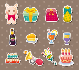 birthday element stickers
