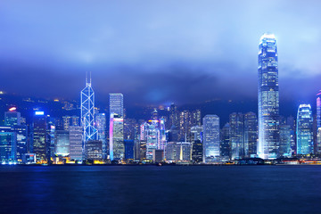 Fototapeta na wymiar Hong Kong city at night