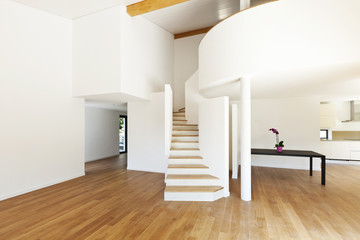 interior modern house, large open space