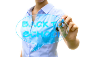 Back to school futuristic concept